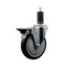 Service Caster 5'' Black Poly Swivel 1-1/4'' Expanding Stem Caster with Brake SCC-EX20S514-PPUB-BLK-PLB-114 - alternate 1